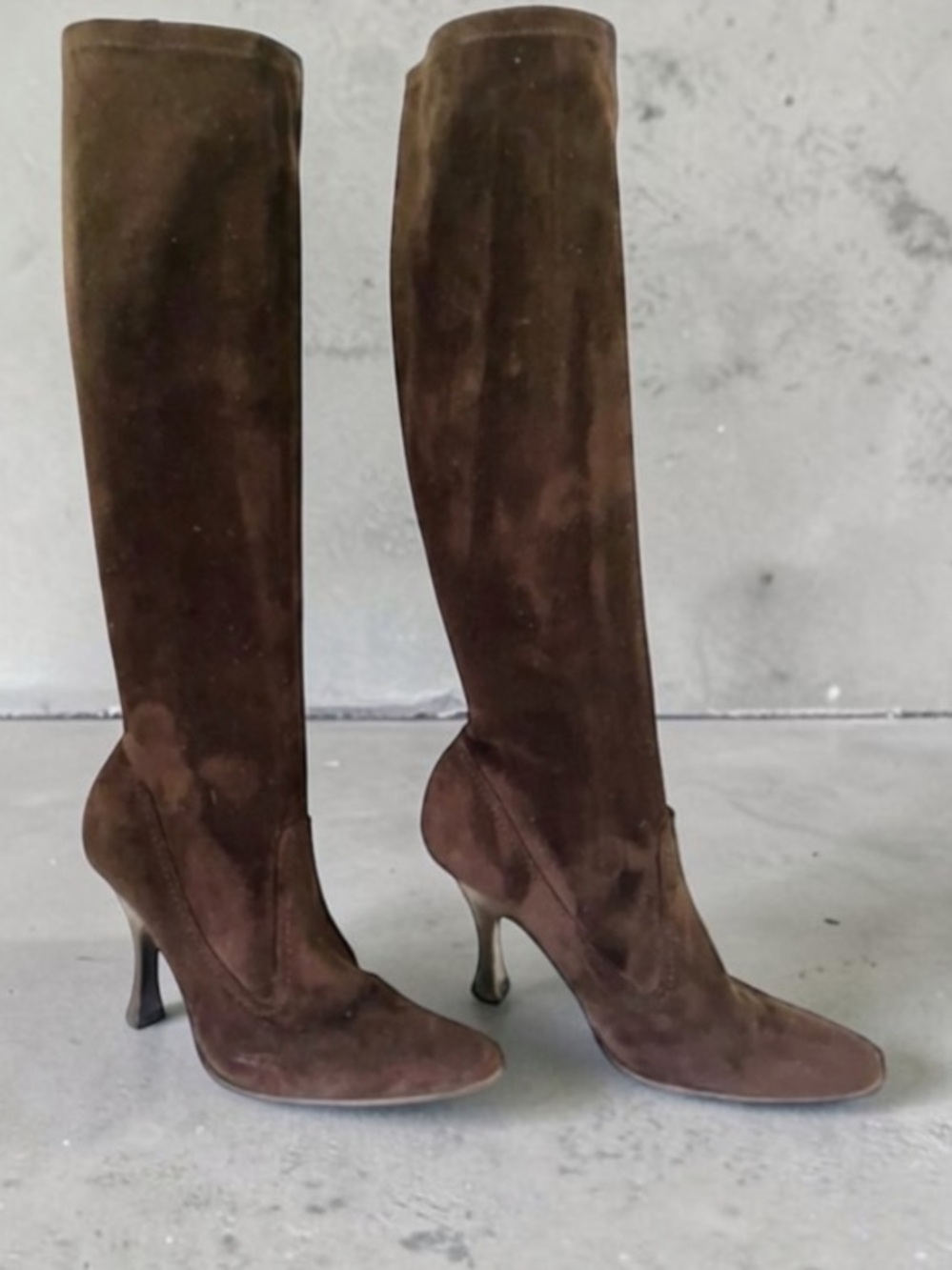 CASADEI Chocolate Suede Pull On Boots Size 6